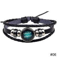 Load image into Gallery viewer, Twelve Luminous Constellation Bracelet Alloy Multilayer Braided Punk Bracelet Jewelry Accessories for Women Men
