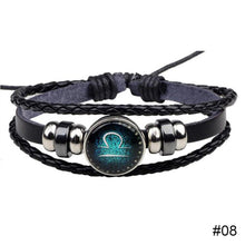 Load image into Gallery viewer, Twelve Luminous Constellation Bracelet Alloy Multilayer Braided Punk Bracelet Jewelry Accessories for Women Men
