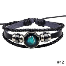 Load image into Gallery viewer, Twelve Luminous Constellation Bracelet Alloy Multilayer Braided Punk Bracelet Jewelry Accessories for Women Men
