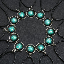 Load image into Gallery viewer, Luminous 12 Constellation Necklace Fashion Simple Long Necklace Constellation Pendant Necklace Jewelry Accessories Gift
