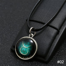 Load image into Gallery viewer, Luminous 12 Constellation Necklace Fashion Simple Long Necklace Constellation Pendant Necklace Jewelry Accessories Gift
