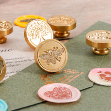 Load image into Gallery viewer, Crown Rose Tree Pattern Wax Seal Stamps With Wooden Handle Dedicated Metal Head Retro Wedding Invitations Envelope Sealing
