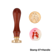 Load image into Gallery viewer, Crown Rose Tree Pattern Wax Seal Stamps With Wooden Handle Dedicated Metal Head Retro Wedding Invitations Envelope Sealing
