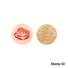 Load image into Gallery viewer, Crown Rose Tree Pattern Wax Seal Stamps With Wooden Handle Dedicated Metal Head Retro Wedding Invitations Envelope Sealing

