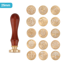 Load image into Gallery viewer, Crown Rose Tree Pattern Wax Seal Stamps Dedicated Replace Copper Head Retro Wedding Invitations Postcard Envelope Sealing
