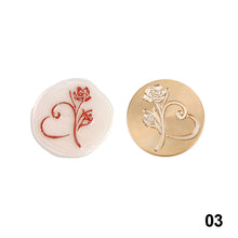 Load image into Gallery viewer, Crown Rose Tree Pattern Wax Seal Stamps Dedicated Replace Copper Head Retro Wedding Invitations Postcard Envelope Sealing
