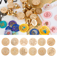 Load image into Gallery viewer, 21 Styles Universe Rose Plants Pattern Wax Seal Stamps Dedicated Replace Copper Head Retro Wedding Invitations Postcard Envelope Sealing
