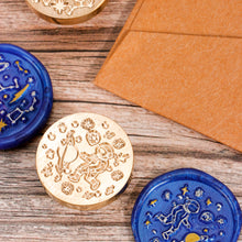 Load image into Gallery viewer, 21 Styles Universe Rose Plants Pattern Wax Seal Stamps Dedicated Replace Copper Head Retro Wedding Invitations Postcard Envelope Sealing
