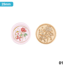 Load image into Gallery viewer, 21 Styles Universe Rose Plants Pattern Wax Seal Stamps Dedicated Replace Copper Head Retro Wedding Invitations Postcard Envelope Sealing
