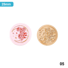 Load image into Gallery viewer, 21 Styles Universe Rose Plants Pattern Wax Seal Stamps Dedicated Replace Copper Head Retro Wedding Invitations Postcard Envelope Sealing
