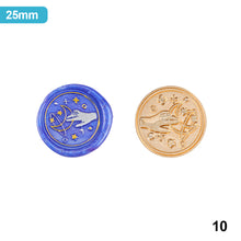 Load image into Gallery viewer, 21 Styles Universe Rose Plants Pattern Wax Seal Stamps Dedicated Replace Copper Head Retro Wedding Invitations Postcard Envelope Sealing
