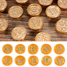 Load image into Gallery viewer, 26 Curlicue European Letter Seal Head Wax Seal Stamps Metal Head DIY Stamp Envelope Wedding Invitations Sealing
