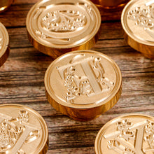 Load image into Gallery viewer, 26 Curlicue European Letter Seal Head Wax Seal Stamps Metal Head DIY Stamp Envelope Wedding Invitations Sealing
