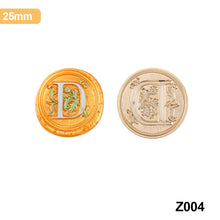 Load image into Gallery viewer, 26 Curlicue European Letter Seal Head Wax Seal Stamps Metal Head DIY Stamp Envelope Wedding Invitations Sealing

