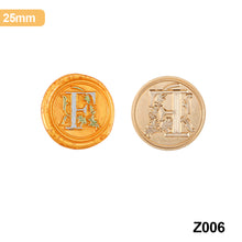 Load image into Gallery viewer, 26 Curlicue European Letter Seal Head Wax Seal Stamps Metal Head DIY Stamp Envelope Wedding Invitations Sealing
