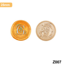 Load image into Gallery viewer, 26 Curlicue European Letter Seal Head Wax Seal Stamps Metal Head DIY Stamp Envelope Wedding Invitations Sealing
