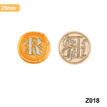 Load image into Gallery viewer, 26 Curlicue European Letter Seal Head Wax Seal Stamps Metal Head DIY Stamp Envelope Wedding Invitations Sealing
