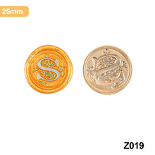 Load image into Gallery viewer, 26 Curlicue European Letter Seal Head Wax Seal Stamps Metal Head DIY Stamp Envelope Wedding Invitations Sealing
