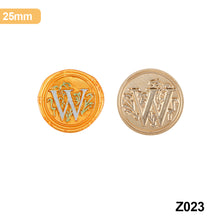 Load image into Gallery viewer, 26 Curlicue European Letter Seal Head Wax Seal Stamps Metal Head DIY Stamp Envelope Wedding Invitations Sealing
