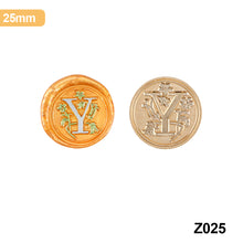 Load image into Gallery viewer, 26 Curlicue European Letter Seal Head Wax Seal Stamps Metal Head DIY Stamp Envelope Wedding Invitations Sealing

