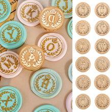 Load image into Gallery viewer, 26 Curlicue European Letter Seal Head With Crown Wax Seal Stamps Metal Head DIY Stamp Envelope Wedding Invitations Sealing
