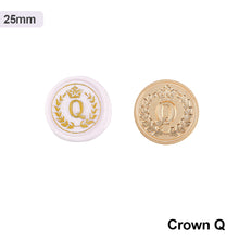 Load image into Gallery viewer, 26 Curlicue European Letter Seal Head With Crown Wax Seal Stamps Metal Head DIY Stamp Envelope Wedding Invitations Sealing
