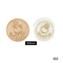 Load image into Gallery viewer, 25mm Blessing Best Wishes Thank You Pattern Wax Seal Stamps Dedicated Copper Head Retro Wedding Invitations Envelope Gift Sealing
