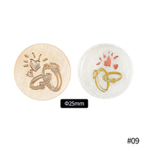 Load image into Gallery viewer, 25mm Blessing Best Wishes Thank You Pattern Wax Seal Stamps Dedicated Copper Head Retro Wedding Invitations Envelope Gift Sealing
