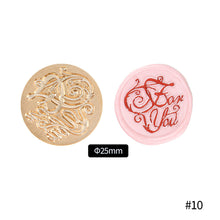 Load image into Gallery viewer, 25mm Blessing Best Wishes Thank You Pattern Wax Seal Stamps Dedicated Copper Head Retro Wedding Invitations Envelope Gift Sealing
