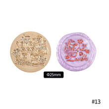 Load image into Gallery viewer, 25mm Blessing Best Wishes Thank You Pattern Wax Seal Stamps Dedicated Copper Head Retro Wedding Invitations Envelope Gift Sealing
