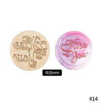 Load image into Gallery viewer, 25mm Blessing Best Wishes Thank You Pattern Wax Seal Stamps Dedicated Copper Head Retro Wedding Invitations Envelope Gift Sealing
