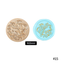 Load image into Gallery viewer, 25mm Blessing Best Wishes Thank You Pattern Wax Seal Stamps Dedicated Copper Head Retro Wedding Invitations Envelope Gift Sealing
