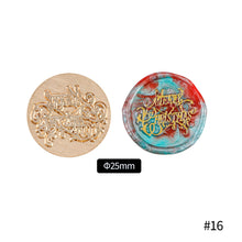 Load image into Gallery viewer, 25mm Blessing Best Wishes Thank You Pattern Wax Seal Stamps Dedicated Copper Head Retro Wedding Invitations Envelope Gift Sealing
