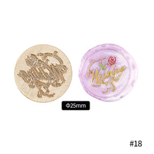 Load image into Gallery viewer, 25mm Blessing Best Wishes Thank You Pattern Wax Seal Stamps Dedicated Copper Head Retro Wedding Invitations Envelope Gift Sealing
