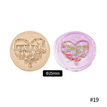 Load image into Gallery viewer, 25mm Blessing Best Wishes Thank You Pattern Wax Seal Stamps Dedicated Copper Head Retro Wedding Invitations Envelope Gift Sealing
