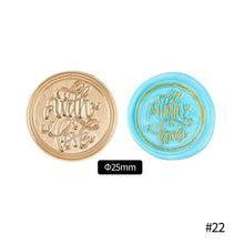 Load image into Gallery viewer, 25mm Blessing Best Wishes Thank You Pattern Wax Seal Stamps Dedicated Copper Head Retro Wedding Invitations Envelope Gift Sealing
