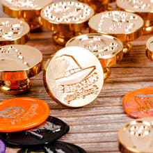 Load image into Gallery viewer, 25mm Happy Halloween Wax Seal Stamps Witch Broom Skull Bat Pumpkin Sealing Stamp head For Halloween Scrapbooking
