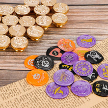 Load image into Gallery viewer, 25mm Happy Halloween Wax Seal Stamps Witch Broom Skull Bat Pumpkin Sealing Stamp head For Halloween Scrapbooking
