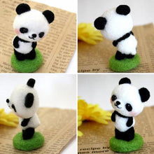 Load image into Gallery viewer, Non-Finished Felt Kit Cute Animal Collection Panda Squirrel Cat Turtle Doll Wool Felt Poked Kitting DIY Felting Materials
