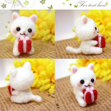 Load image into Gallery viewer, Non-Finished Felt Kit Cute Animal Collection Panda Squirrel Cat Turtle Doll Wool Felt Poked Kitting DIY Felting Materials
