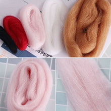 Load image into Gallery viewer, Non-Finished Felt Kit Cute Animal Collection Panda Squirrel Cat Turtle Doll Wool Felt Poked Kitting DIY Felting Materials
