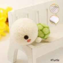 Load image into Gallery viewer, Non-Finished Felt Kit Cute Animal Collection Panda Squirrel Cat Turtle Doll Wool Felt Poked Kitting DIY Felting Materials
