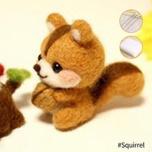 Load image into Gallery viewer, Non-Finished Felt Kit Cute Animal Collection Panda Squirrel Cat Turtle Doll Wool Felt Poked Kitting DIY Felting Materials
