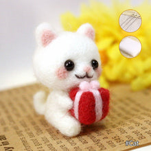 Load image into Gallery viewer, Non-Finished Felt Kit Cute Animal Collection Panda Squirrel Cat Turtle Doll Wool Felt Poked Kitting DIY Felting Materials

