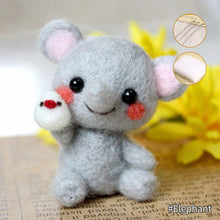 Load image into Gallery viewer, Non-Finished Felt Kit Cute Animal Collection Panda Squirrel Cat Turtle Doll Wool Felt Poked Kitting DIY Felting Materials

