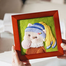 Load image into Gallery viewer, Non-Finished Lovely DIY Wool Felt Kit Famous Painting Handcraft Needle Felting Kit for Needle Material Pack for Kids Beginner Christmas Gift
