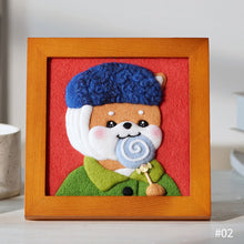 Load image into Gallery viewer, Non-Finished Lovely DIY Wool Felt Kit Famous Painting Handcraft Needle Felting Kit for Needle Material Pack for Kids Beginner Christmas Gift
