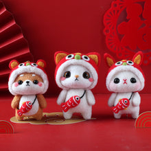 Load image into Gallery viewer, Non-Finished Lovely DIY Wool Felt Kit Lion Dance Handcraft Needle Felting Kit for Needle Material Pack for Kids Beginner Christmas Gift
