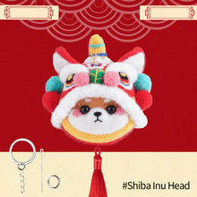 Load image into Gallery viewer, Non-Finished Lovely DIY Wool Felt Kit Lion Dance Handcraft Needle Felting Kit for Needle Material Pack for Kids Beginner Christmas Gift

