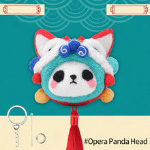 Load image into Gallery viewer, Non-Finished Lovely DIY Wool Felt Kit Lion Dance Handcraft Needle Felting Kit for Needle Material Pack for Kids Beginner Christmas Gift
